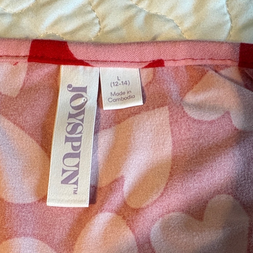 Joyspun Valentines Charming Red Heart Chemise with Pink Lace Size L 12-14 - Picture 7 of 8